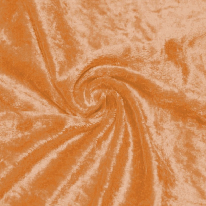 Tela de terciopelo martele color naranja por rollo