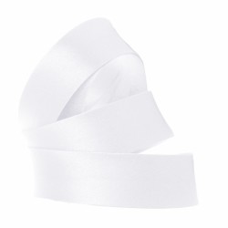 Biés satén blanco