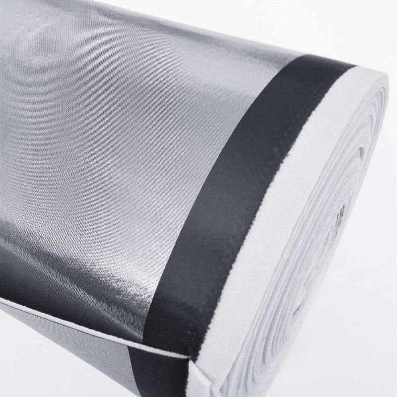 Rollo foam lamé plata
