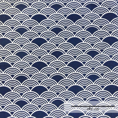 Algodón doble ancho olas japoneses