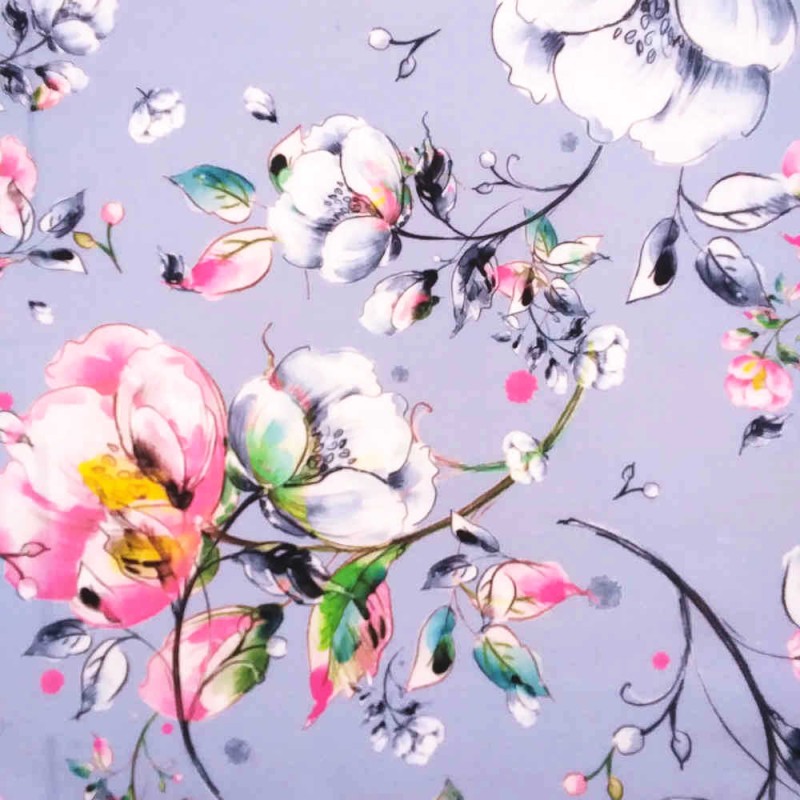 Lona exterior flor fondo azul