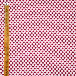 KOSHIBO flamenco topos rojos fondo blanco