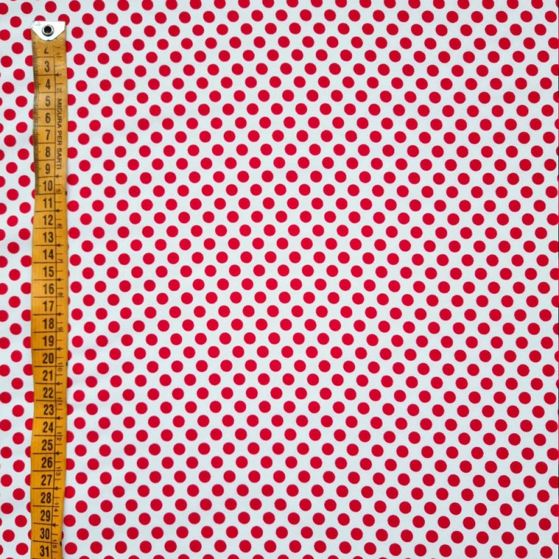 KOSHIBO flamenco topos rojos fondo blanco