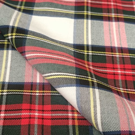 Tela Rayon cuadro escoces