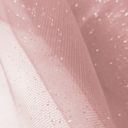 Tul brillantinas rosa