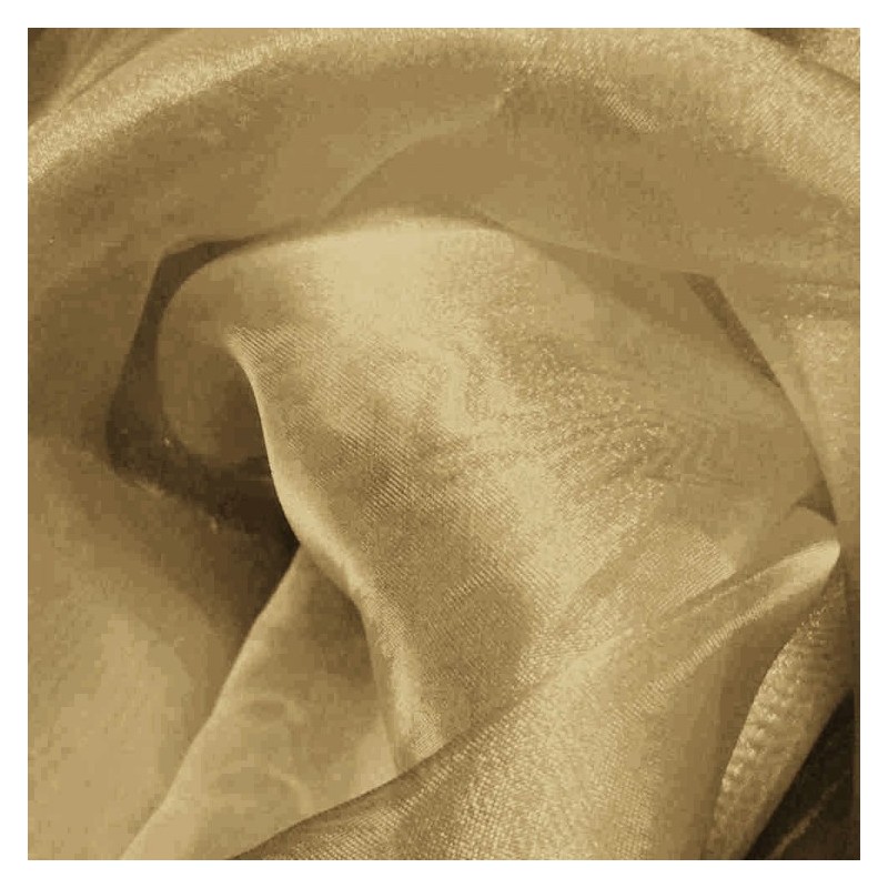 Organza cristal oro oscuro | I love telas