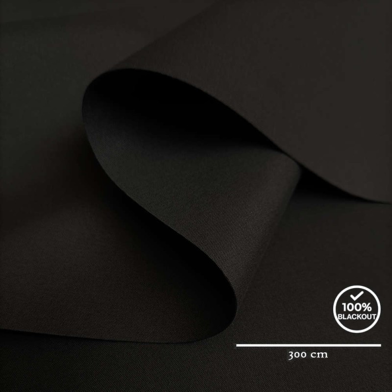 Tela ocultante blackout negro grande anchura