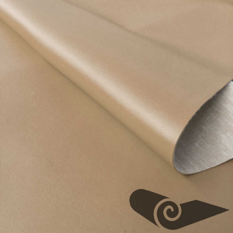 Rollo 10 mts polipiel liso beige