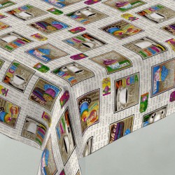 Tela resinada y estampada por rollo| tela resinada al mayor