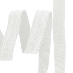 Bies elástico FOE (Fold Over Elastic) 16mm blanco