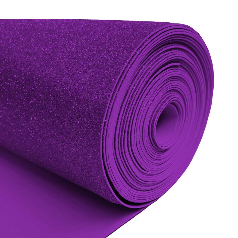Rollo Goma Eva Purpurina morado