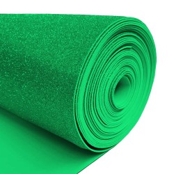Rollo Goma Eva Purpurina verde