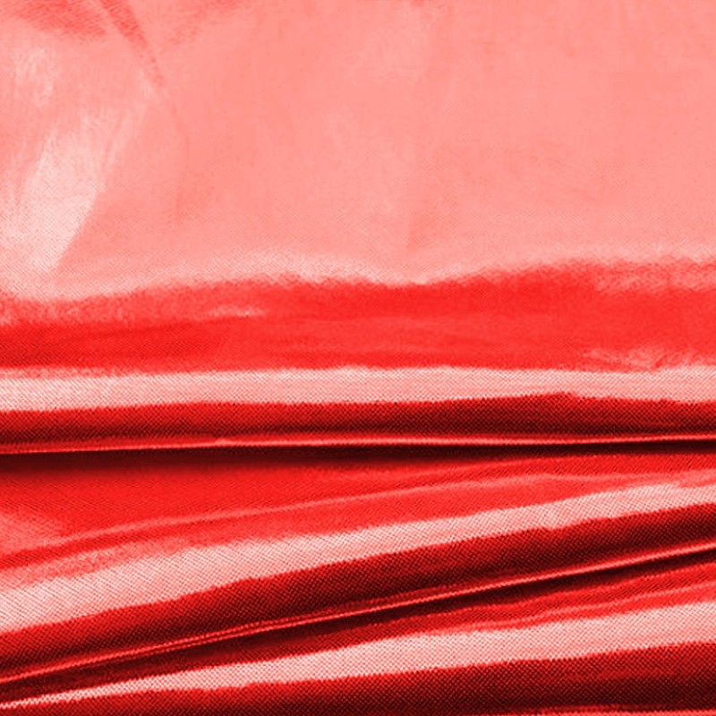 Tejido lamé rojo