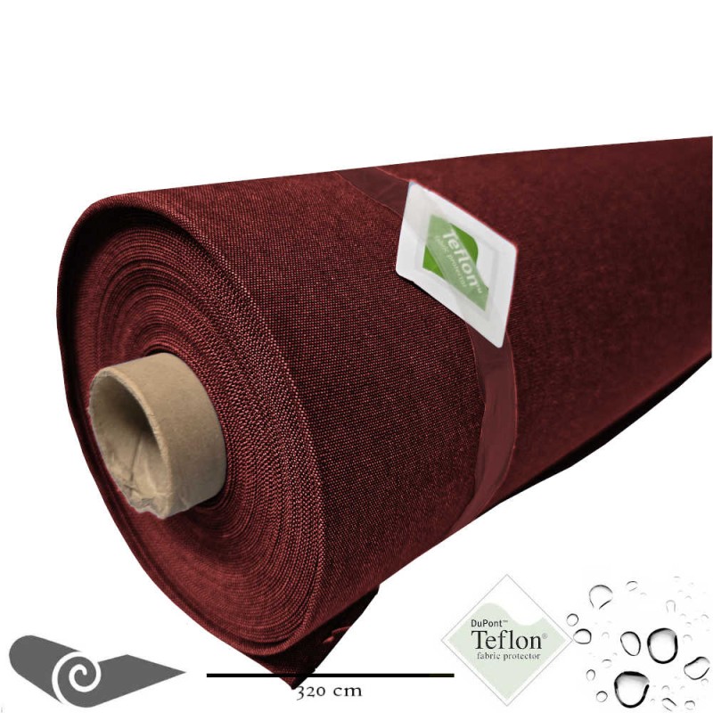 Rollo 25m Lona exterior doble ancho denim burdeos