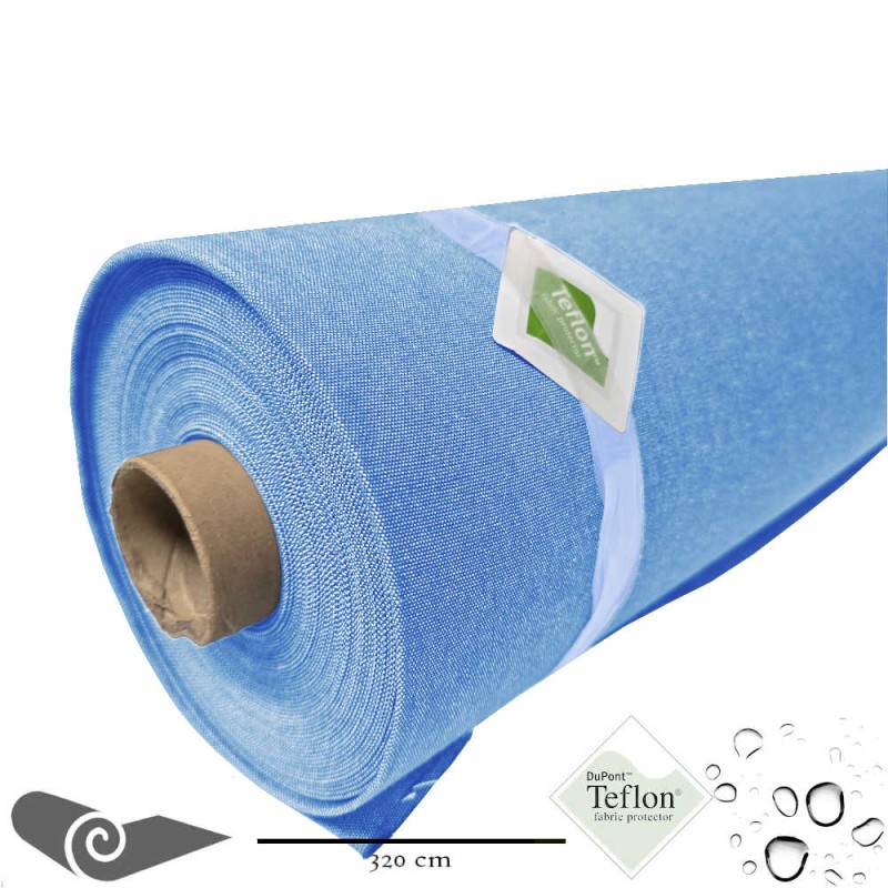 Rollo 25m Lona exterior doble ancho denim celeste