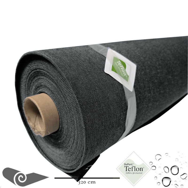 Rollo 25m Lona exterior doble ancho denim negro