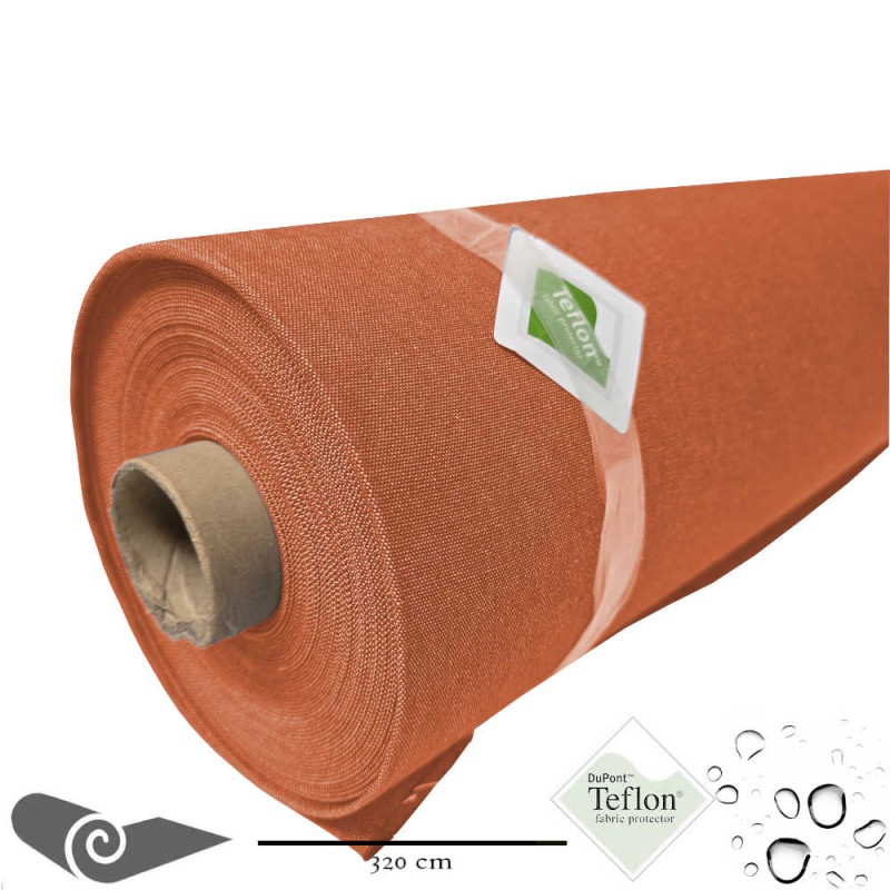 Rollo 25m Lona exterior doble ancho denim terracota