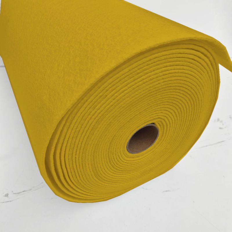 Rollo 10 mts fieltro espeso ♥ amarillo
