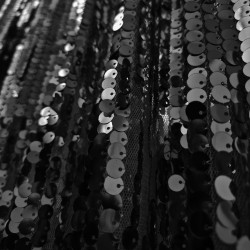 tela lentejuelas metálicas | negro