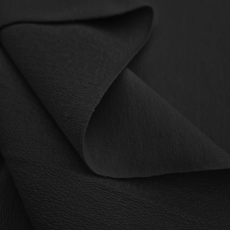 ♥ punto sudadera negro por metro