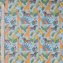 Algodón estampado animales girafas