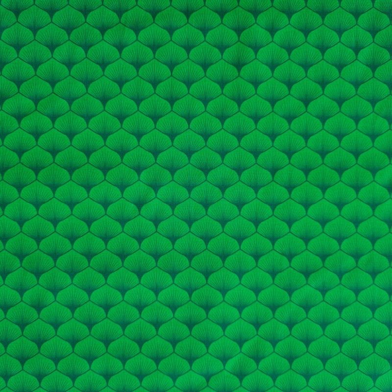 Algodón estampado Petalo verde