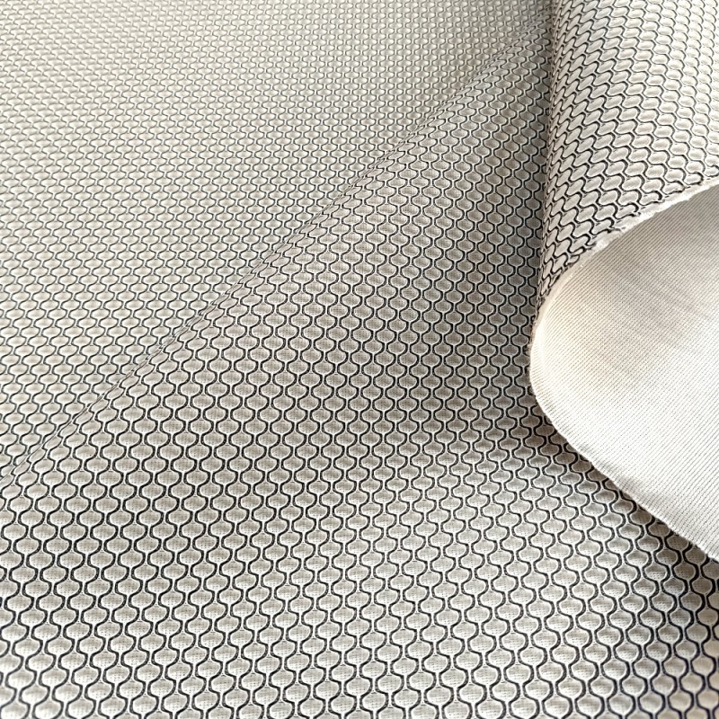 Tejido Mesh 3D Blanco / Negro