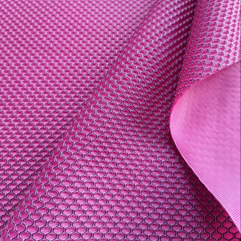 Tejido Mesh 3D Fucsia / Negro
