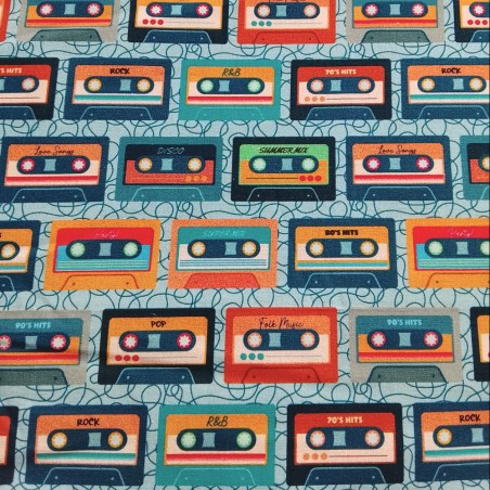 Algodón estampado Cassette