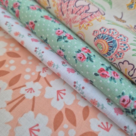 Algodón estampado floral por metro
