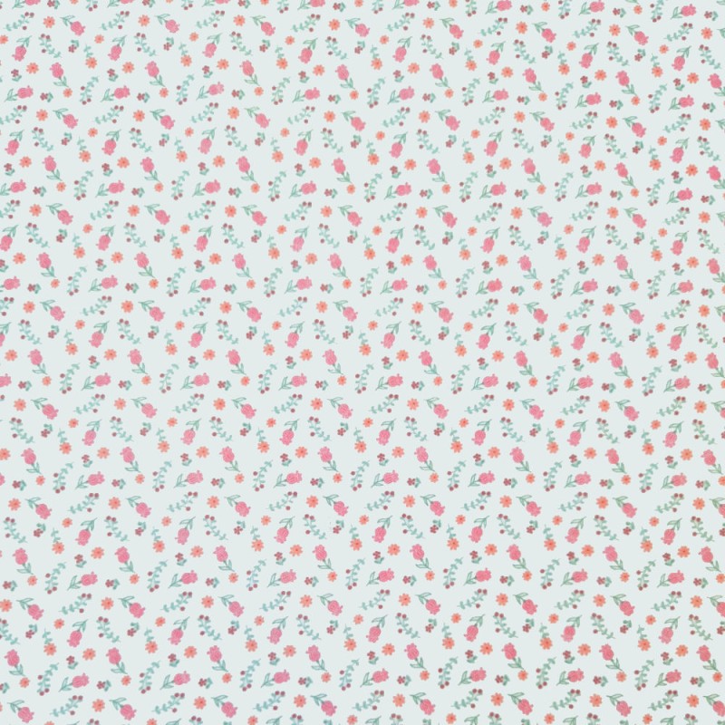 Algodón estampado floral por metro