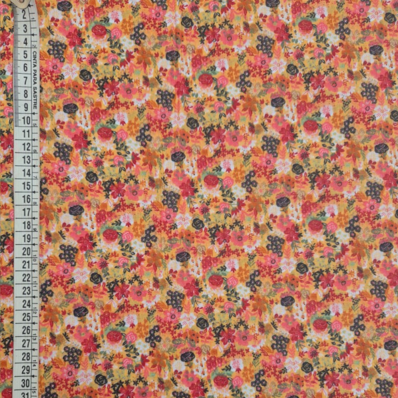 Algodón estampado floral freedom
