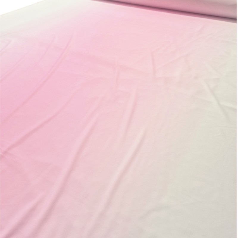 Lycra degrade blanco rosa ligero