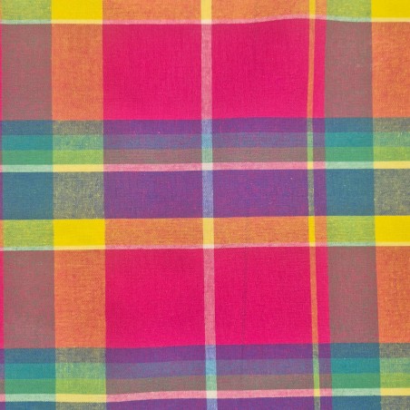 Madras fucsia por metro
