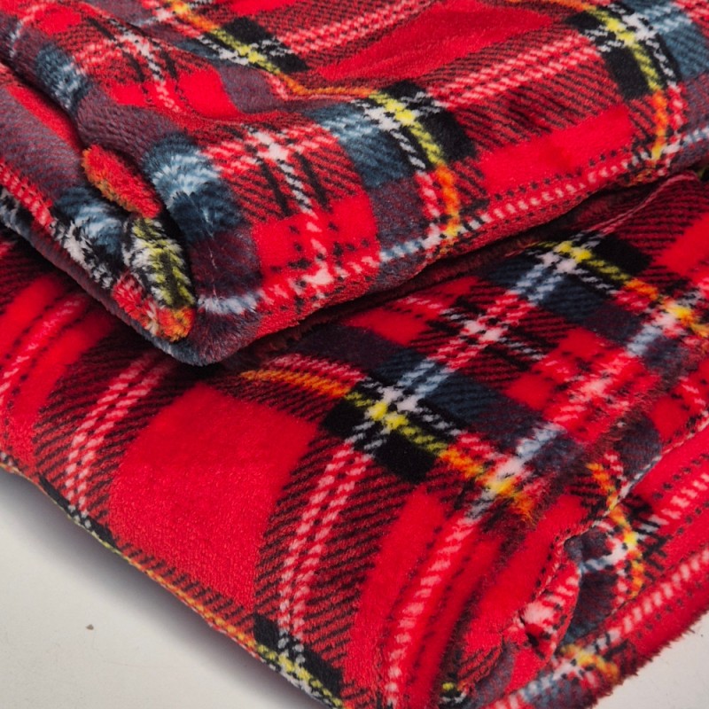 Coralina tartan rojo