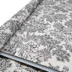 Tela resinada anti-manchas toile de jouy negro